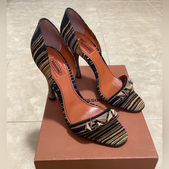 Missoni Tess.Riga Lurex 4.5 inch Pumps, Size 9 - Picture 2 of 11